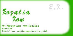 rozalia kom business card